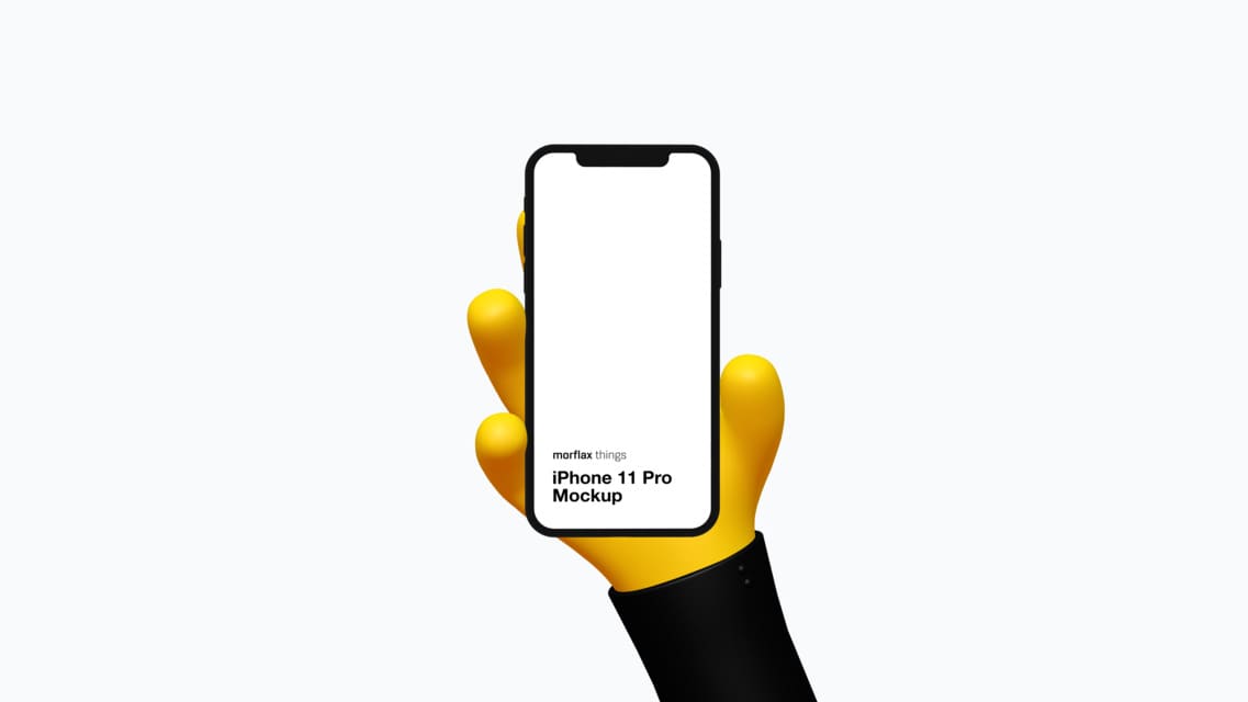 3D device mockups - phone in emoji style