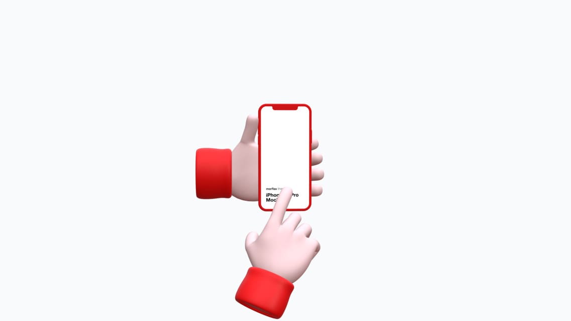 3D device mockups - phone in emoji style