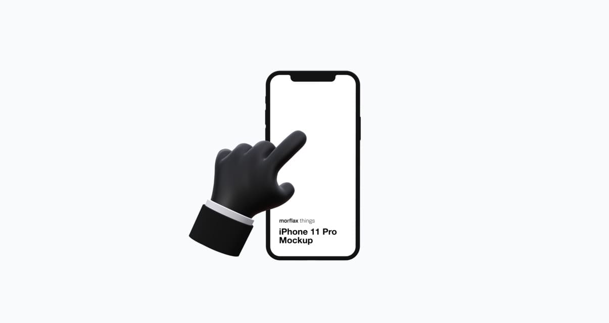 3D device mockups - phone in emoji style