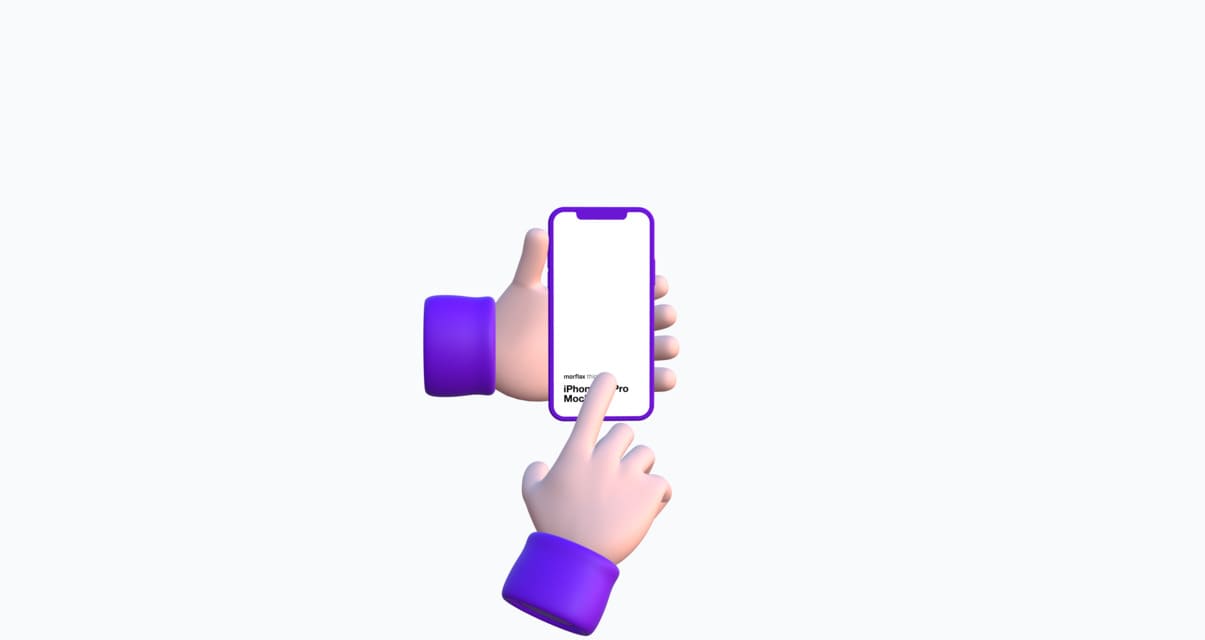 3D device mockups - phone in emoji style