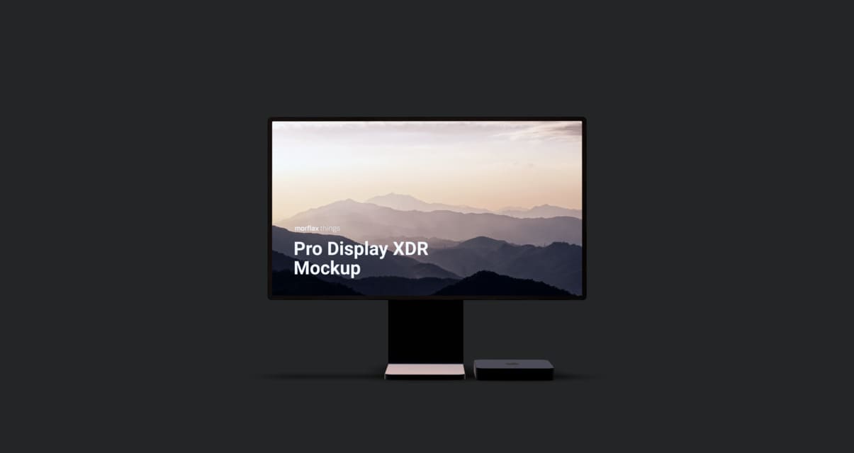 3D device mockups - desktop in modern_black style