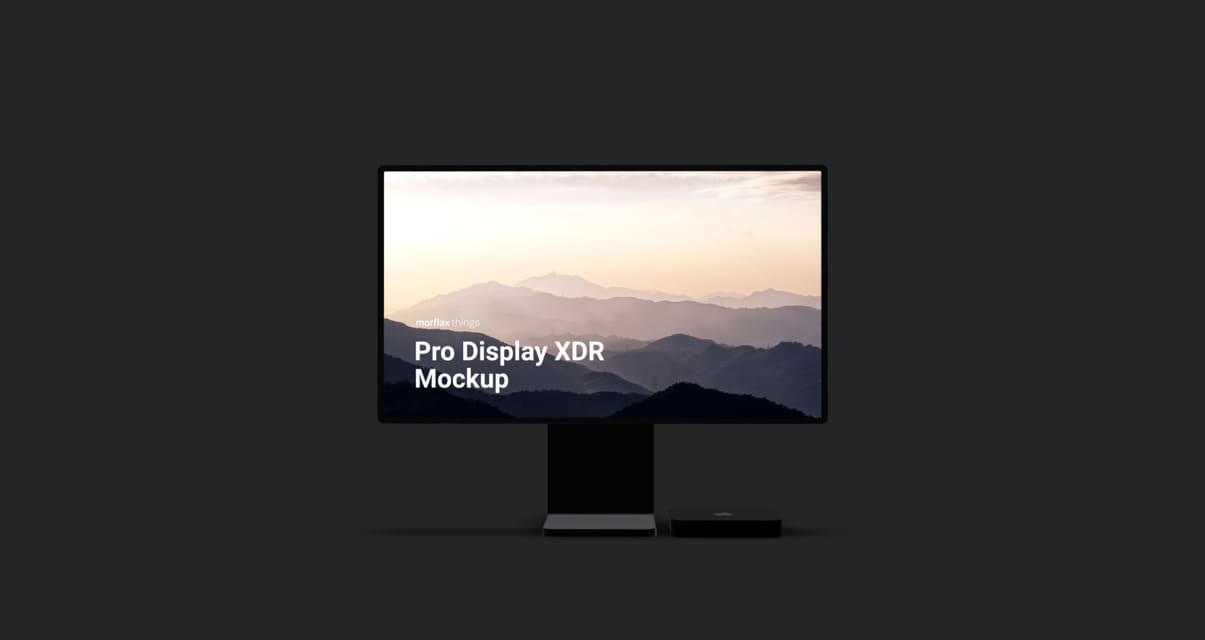 3D device mockups - desktop in modern_black style