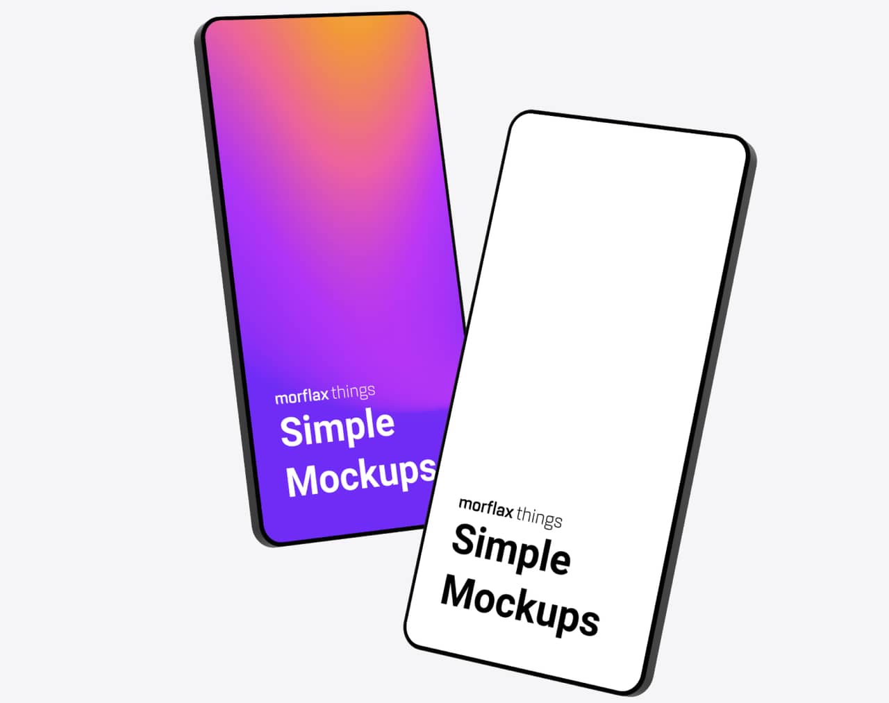 Simple generic phone 3D mockup
