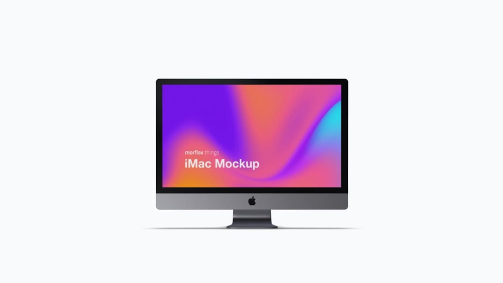 3D device mockups - desktop in basic style