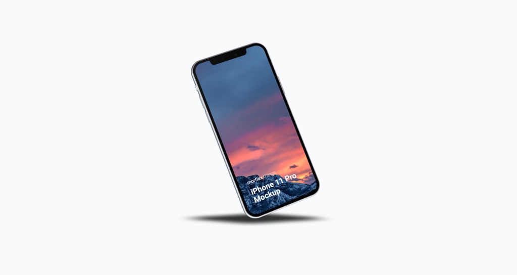 3D device mockups - phone in basic style