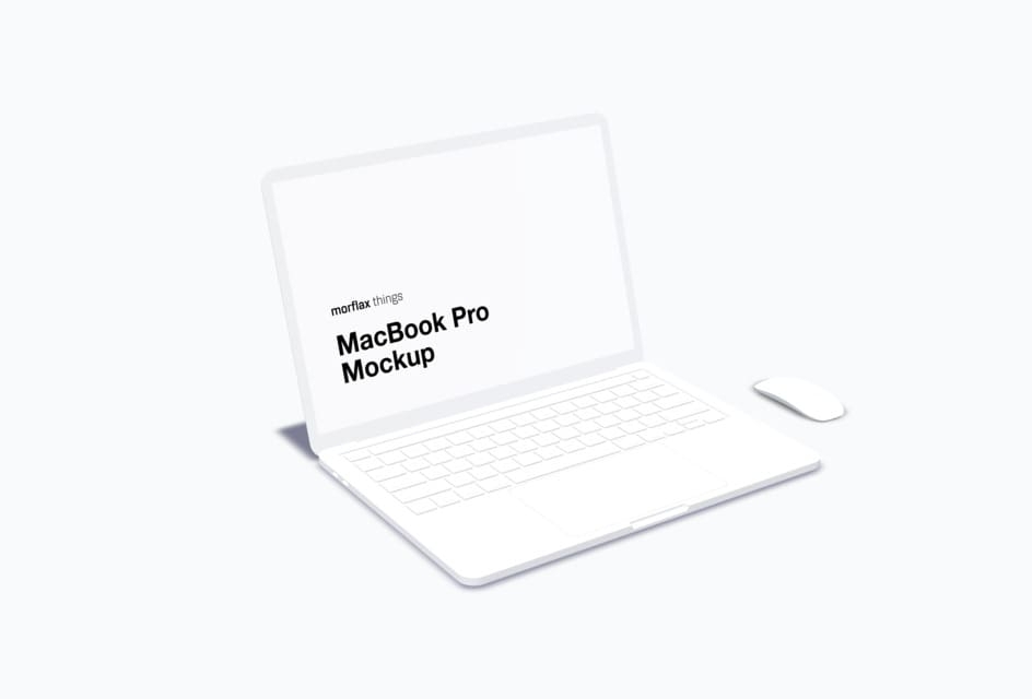 3D device mockups - notebook in clay style