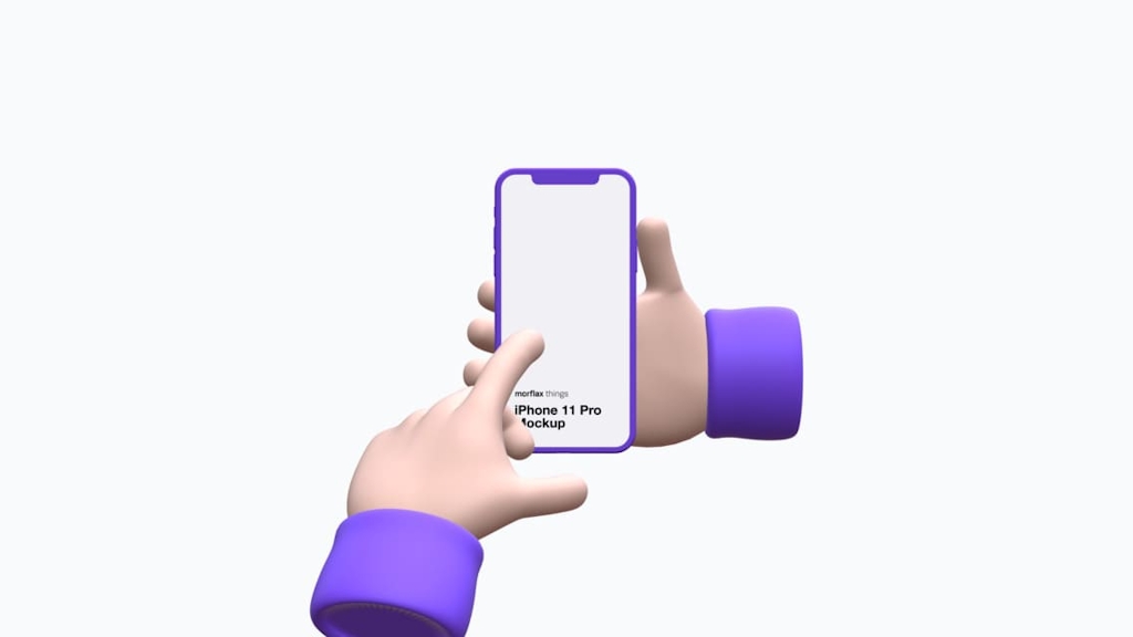 3D device mockups - phone in emoji style