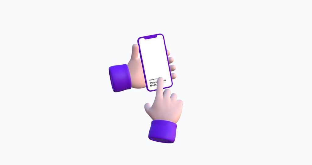 3D device mockups - phone in emoji style