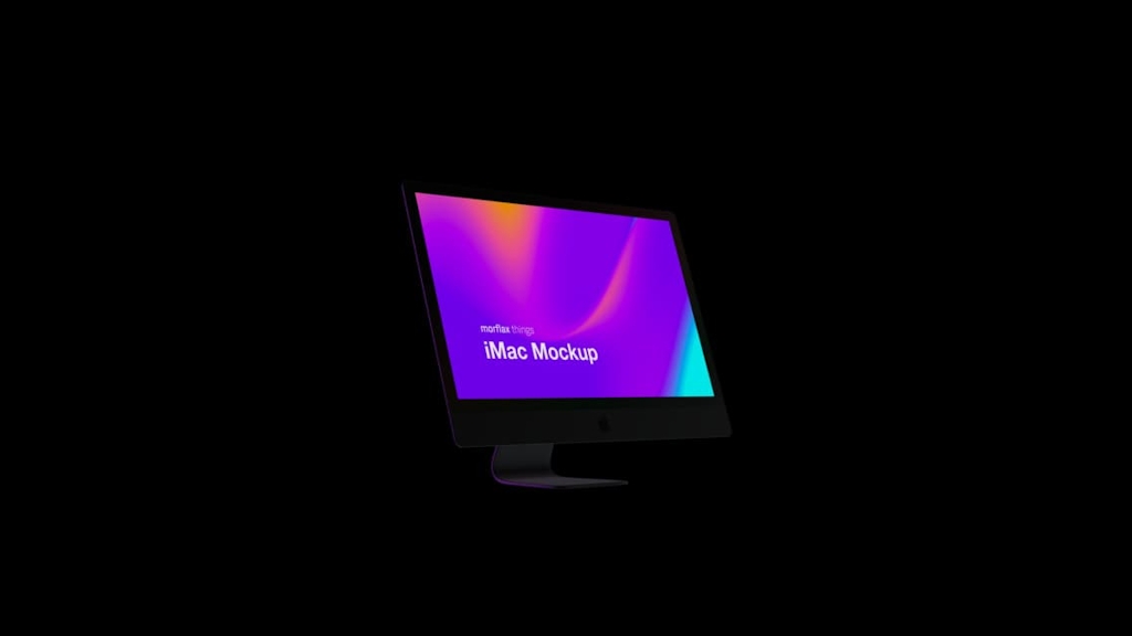 3D device mockups - desktop in modern_black style
